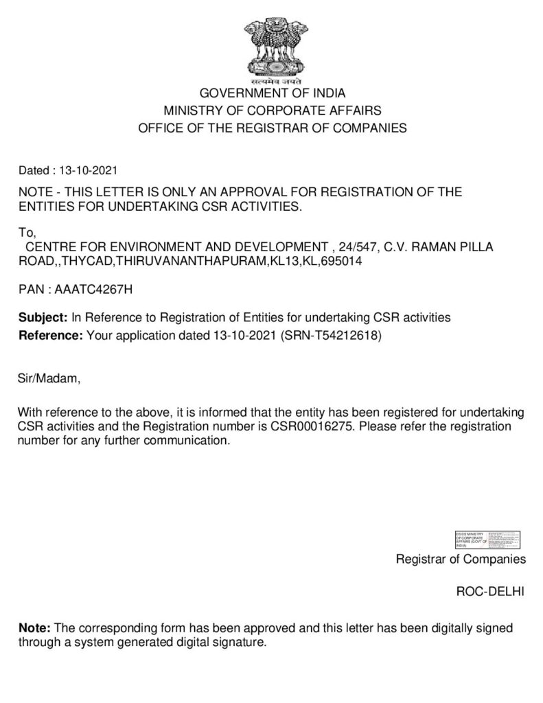 CSR Approval